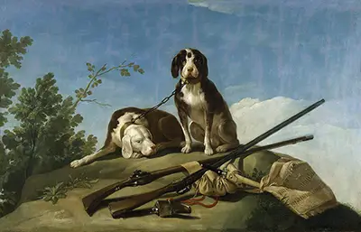 Perros y útiles de caza Francisco de Goya